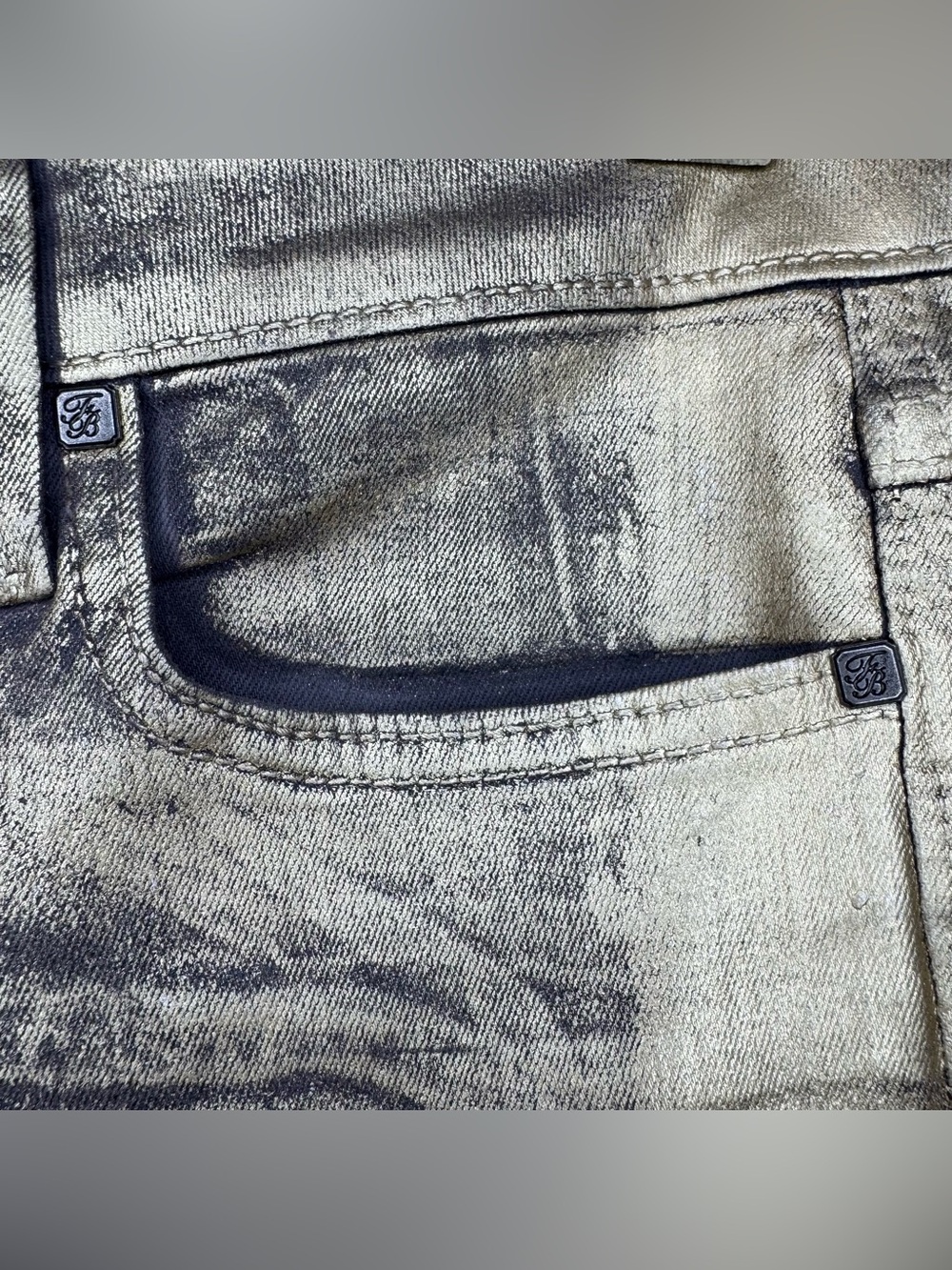 Frankie B Gold Wax Skinny Jeans - Picture 5 of 16